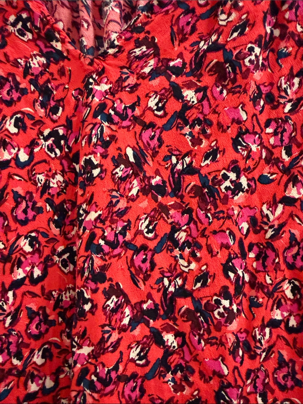 EVERVE Red Floral Flutter Sleeve Blouse Size M - Picture 3 of 5